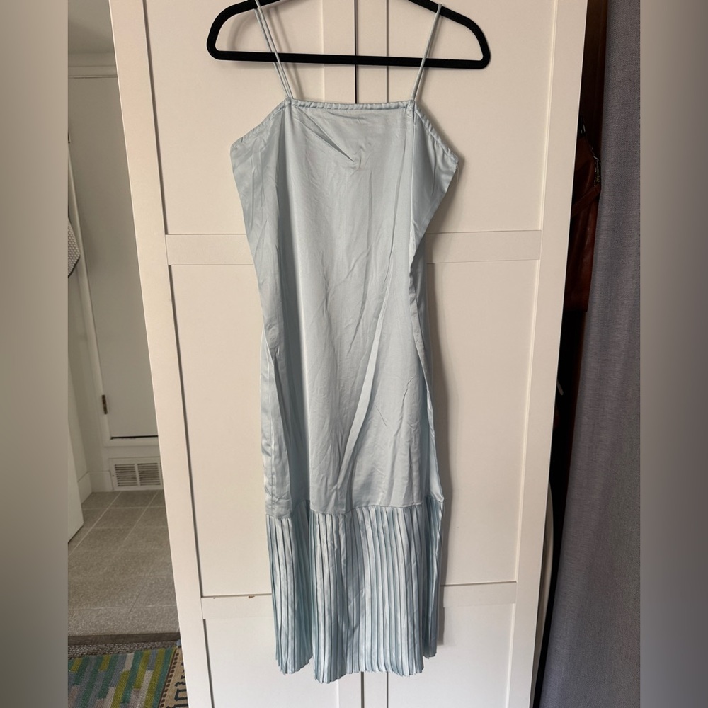 Scott McClintock Light blue slip unique prom dress